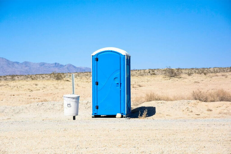 Porta Potty in The Desert